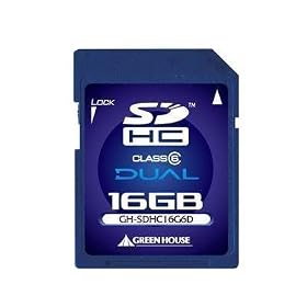 �O���[���n�E�X SDHC�������[�J�[�h �f���A�� �N���X6 16GB GH-SDHC16G6D