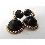 Black big pearl jhumka
