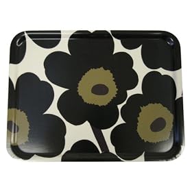 marimekko �}�����b�R UNIKKO �E�j�b�R �v���C�E�b�h�g���C 33�~43cm / �u���b�N