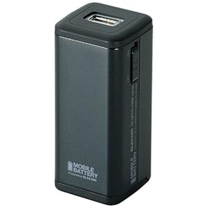 【クリックでお店のこの商品のページへ】ELECOM モバイルバッテリー 乾電池 スマートフォン用 ブラック DE-U01D-1908BK