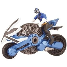 �p���[�����W���[&�T�����C�u���[�T�C�N���@Power Ranger Samurai Blue Cycle with 4" Action Figure