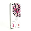 SP336:iPhone4S/4用デコレーションシール「ふるる　彩（いろどり）装飾シート」桜に雪輪兎」
