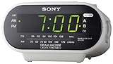  Sony ICF-C318 Automatic Time Set Clock Radio with Dual Alarm (White)