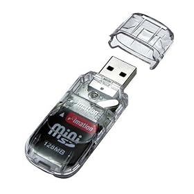 �C���[�V���� miniSD�������[�J�[�h128MB+miniSD��pUSB�J�[�h���[�_�[�E���C�^�[�L�b�g MSD128-USB