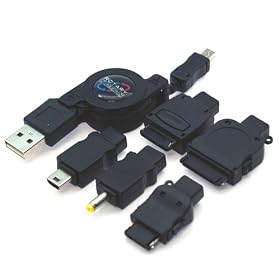 Rix e Charger FOMA/SoftBank/au/miniUSB/Dslite/PSP/iPod�p USB�[�d�P�[�u�� �u���b�N RX-LBJC6BK