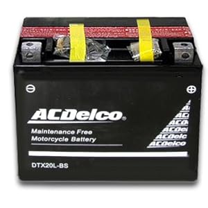 【クリックで詳細表示】ACデルコ バイク用 メンテナンスフリーバッテリー DTX20L-BS
