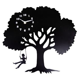 WALL CLOCK (SILHOUETTE, Tree)