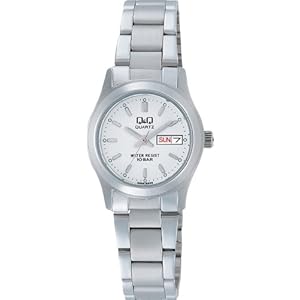 【クリックで詳細表示】[シチズン キューアンドキュー]CITIZEN Q＆Q 腕時計 Day＆Date(デイ＆デイト) スタンダード アナログ表示 10気圧防水 シルバー W471-201 レディース