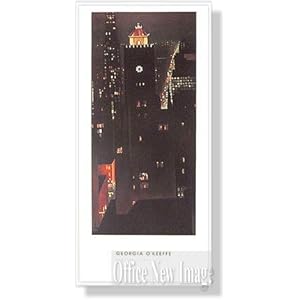 【クリックで詳細表示】ジョージア オキーフ New York Night 【ポスター＋フレーム】 サイズ 42 x 91 cm ホワイト