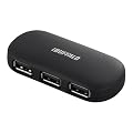 iBUFFALO [PS3,torne����m�F��](AC�A�_�v�^�t)USB2.0�n�u 4�|�[�g�^�C�v �y�d���A���^�C�v�z �u���b�N BSH4AE06BK