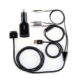 Brighton iPod/iPhone�p�摜�o�̓P�[�u�� Composite AV Cable with USB & Car Chager Kit for iPod/iPhone �� BI-CARUSBAV/BK