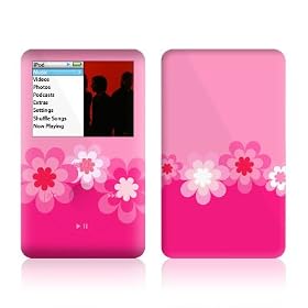 �y���[�zApple iPod Classic�p�ی�V�[���yRetro Pink Flower�z