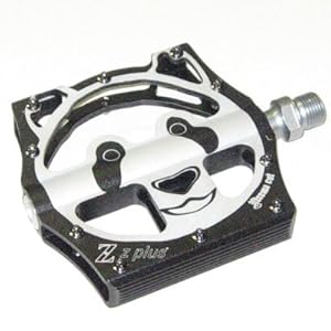 【クリックで詳細表示】Z-プラス Z-904 ピン付アルミフラットペダル パンダ型