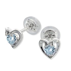 【クリックでお店のこの商品のページへ】バースデーコレクション (バースデーコレクション) ホワイトゴールドスタッドピアス TK-FM-340PE-03