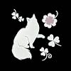�ʎ��G�{�� I LOVE CAT �L�ƃN���[�o�[/W �z���C�g LOVECAT-07-W