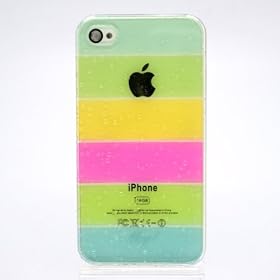 Gekiten Softbank iPhone 4 DropRainbow Clear �y�A�C�t�H�� 4 ���H ������ �� ���C���{�[ �P�[�X�z �N���A ���� CASEIH4-DropRainbow-CL