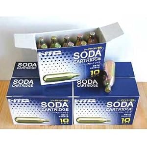 【クリックで詳細表示】日本炭酸瓦斯(にほんたんさんがす) ソーダサイフォン専用カートリッジ(5箱セット)