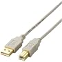 ELECOM USB2.0�P�[�u�� 2.0m �x�[�W�� USB2-20