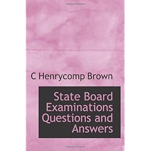 【クリックで詳細表示】State Board Examinations Questions and Answers [ペーパーバック]