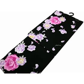 【クリックで詳細表示】＞【浴衣単品】京都-えんむすび座 黒系[10120915]