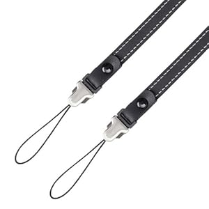 【クリックで詳細表示】エツミ コンパクトカメラストラップ デュアルポイントストラップ ブラック E-1832