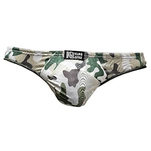 【クリックで詳細表示】KingStyle 網ポケット付パンツブリーフ(下向き)迷彩柄 CR-B2201-GR-M？グリーンMサイズ