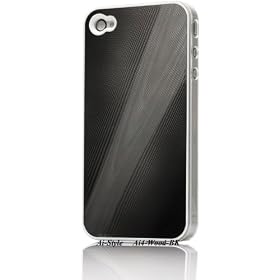 Ai-Style Series iPhone4 �n�[�h�P�[�X �yAi4-Wood-BK�z Type Wood BK(�u���b�N�j