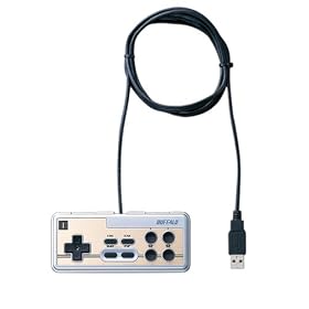 iBUFFALO USB�ڑ� 8�{�^���Q�[���p�b�h �f�W�^�� �A�ˋ@�\�t �t�@�~�R���� �V���o�[ BGCFC801SVA