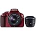 Canon �f�W�^����჌�t�J���� EOS Kiss X50 ���b�h �������X�i�b�v�L�b�g KISSX50RE-SKIT