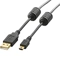 ELECOM USB2.0�P�[�u�� A-miniB�^�C�v �t�F���C�g�R�A�t 3m �u���b�N U2C-MF30BK