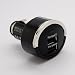 Gekiten iPad iPad2 Dual USB Car Charger 3.1A �y�A�b�v�� �A�C�p�b�h �p �J�[ �V�K���b�g �p���[�h���C�u USB �`���[�W���[�z�u���b�N �� 0001-GE-IP016-BK