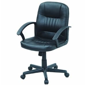 【クリックで詳細表示】山善(YAMAZEN) サイバーコム ローバックレザーチェア SC-45S-1 ブラック