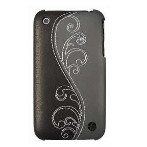 TREXTA iPhone3G/3GS用 本革ケース SNAP ON COVER GREY AND BLACK SOC-GREYBL