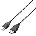 ELECOM RoHS�w�ߏ���&���z���p�b�P�[�W �G�RUSB2.0�����P�[�u�� A-A���X�^�C�v 0.5m �u���b�N U2C-JE05BK