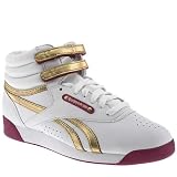  Reebok Freestyle High Gilded - 5 Uk - White & Gold - Leather