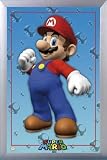  Nintendo Poster et Cadre (Bois) - Super Mario, Solo (91 x 61cm)