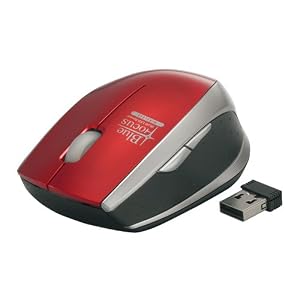 バッファローコクヨサプライ iBUFFALO BlueLED無線マウス 超高感度 2.4GHz 5ボタン レッド BSMBW02RD