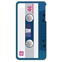 ニヤリィ・フォン カセットテープ(ブルー)for iPhone4