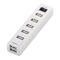 iBUFFALO USB2.0�n�u 7�|�[�g�^�C�v(AC�A�_�v�^�[�t) �ߓd���f���y�ҋ@�d�͑啝�J�b�g!! �X�}�z�[�d�ɍœK�ȁw�펞�ʓd�|�[�g�x�t���z �z���C�g BSH7AE03WH