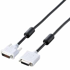 ELECOM DVI�����P�[�u�� �f�W�^�� 1.5m DVI-D24pin�I�X-DVI-D24pin���X CAC-DVDE15BK