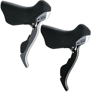 【クリックで詳細表示】シマノ 105 STIデュアルコントロールレバー ST-5700 ダブル 左右セット ブラック