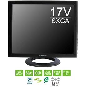 GREEN HOUSE 17�^ �t�����j�^�[ �p�\�R�� �t���f�B�X�v���C �X�s�[�J�[���� GH-SCG171SB