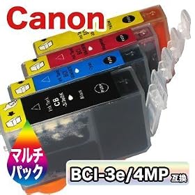 �݊��C���N CANON BCI-3e/4MP (4�F�Z�b�g) �L���m���@�C���N�W�F�b�g�v�����^�p�C���N
