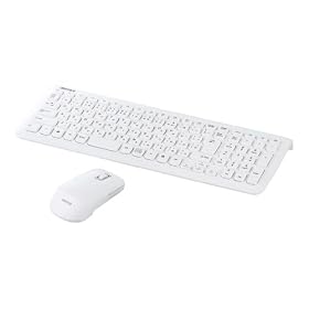iBUFFALO �����L�[�{�[�h 2.4GHz �����u���� �}�E�X�Z�b�g �z���C�g BSKBW07WH