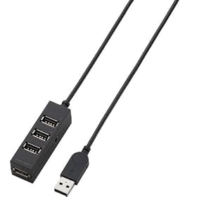 ELECOM PS3�p USB2.0HUB �Z���t/�o�X�p���[���p 4�|�[�g �u���b�N U2H-GM001BK