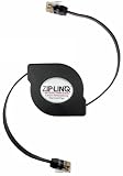  CABLES UNLIMITED ZIP-LINQ Retractable CAT6E Ethernet Cable 250 MHz RJ-45 - 5ft.