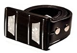  Guitar Belt Buckle ギター/ベルトバックルNO.011/Gibson Les Paul Custom～ギブソン・レスポール/エボニーウッド[ハンドメイド品]