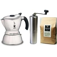 カプチーノメーカー ムッカ・ポリッシュとポーレックスコーヒーミル・エスプレッソ用コーヒー豆のセット【東京珈琲文化館】