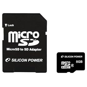 �V���R���p���[ micro SDHC�J�[�h 8GB (Class4) �i�v�ۏ� (SDHC�A�_�v�^�[�t) SP008GBSTH004V10