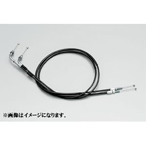 【クリックでお店のこの商品のページへ】ハリケーン ロングスロットルケーブルW ブラック HB6444-30